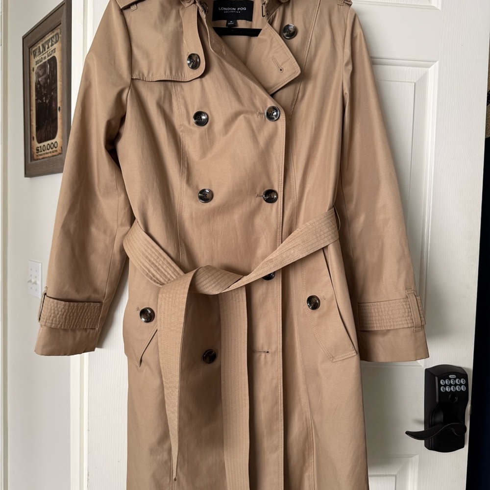 London Fog Classic Tan Double-Breasted Trench Coat
